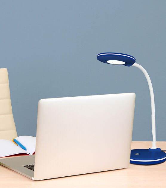 OttLite 15" Blue Adjustable LED Flexible Desk Lamp, , hi-res, image 7