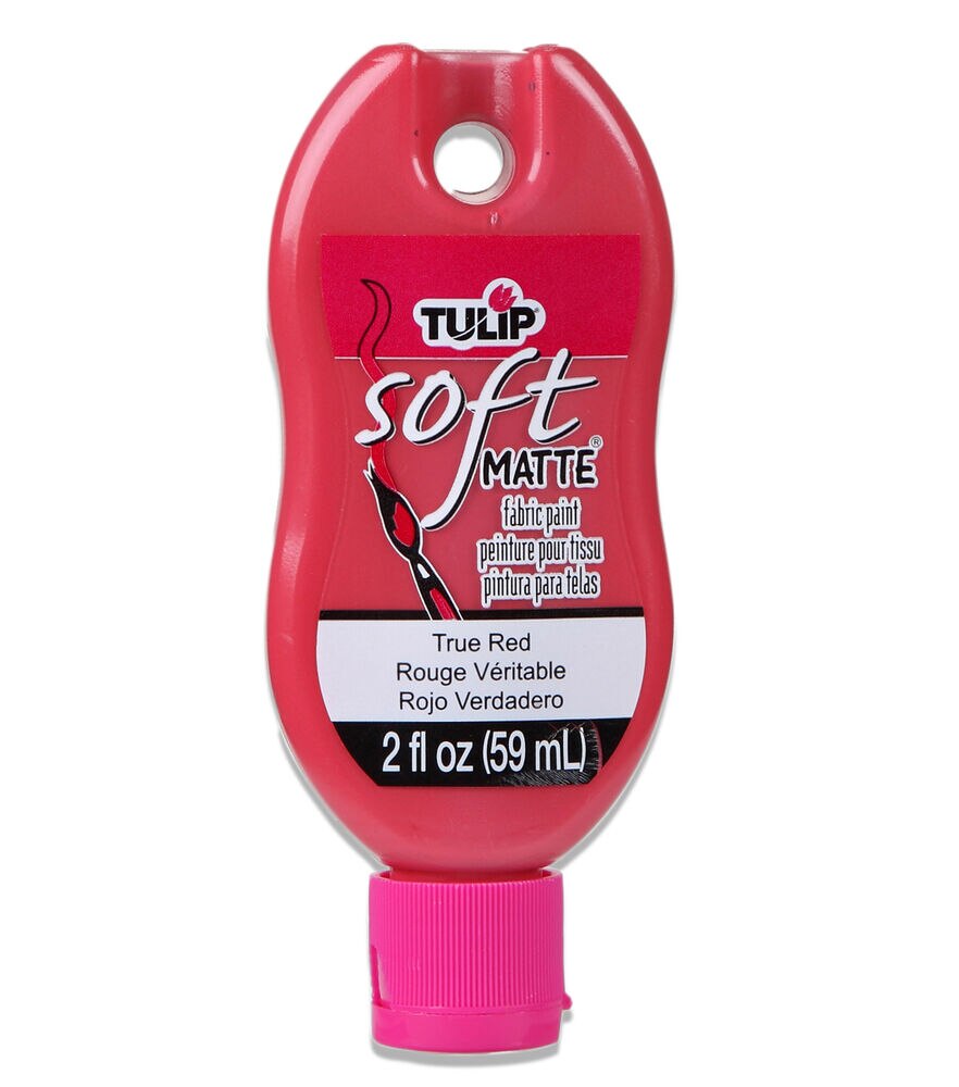 Tulip Soft Fabric Paint 2oz Matte, Matte True Red, swatch