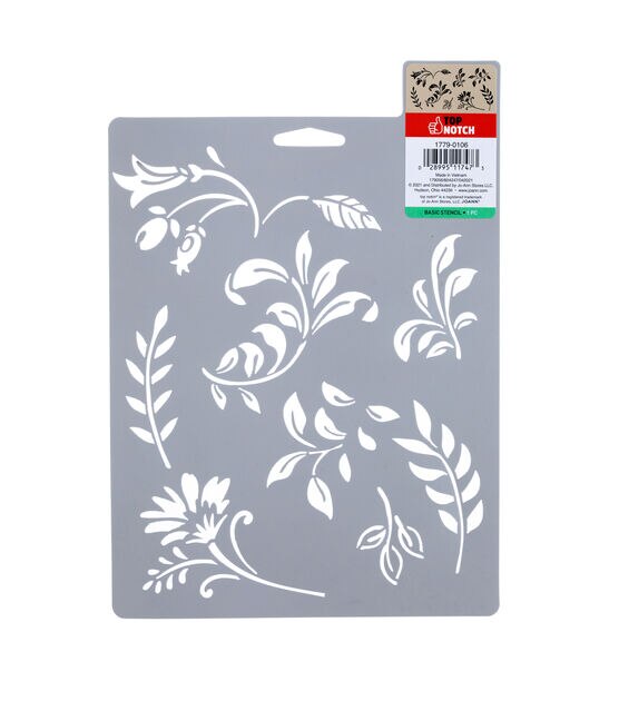 7" x 10" Flower Vines Paper Stencil by Top Notch