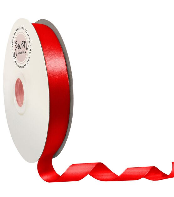 JAM Paper Red Raffia Ribbon, Red, 1/8 in x 100 yd, 1/Pack