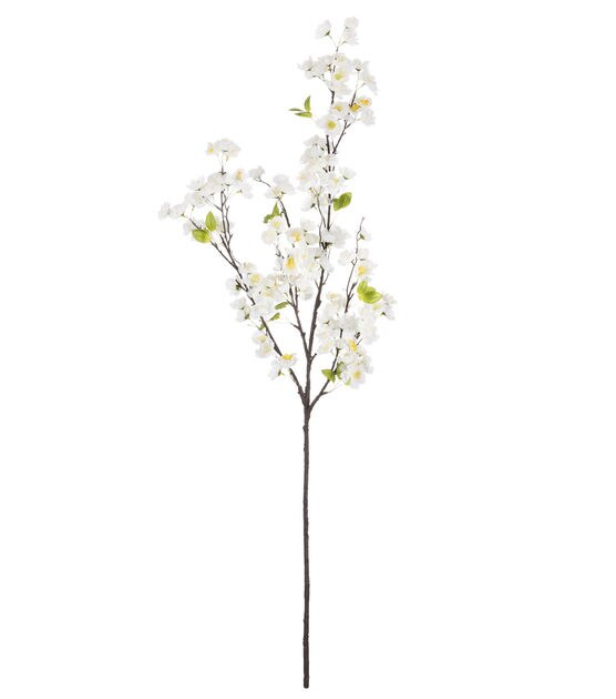 49" White Cherry Blossom Stem by Bloom Room