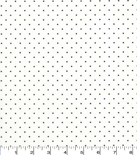 Misty Dots Black Cotton Fabric By The Yard