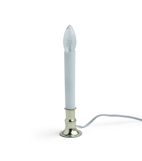 12" Gold Flameless Plug In Taper Candle With Sensor by Hudson 43, , hi-res, image 3