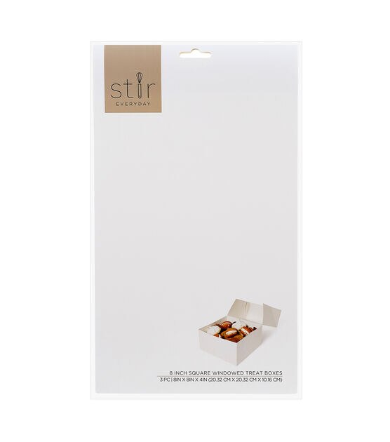 8" Square Windowed Treat Boxes 3pk by STIR