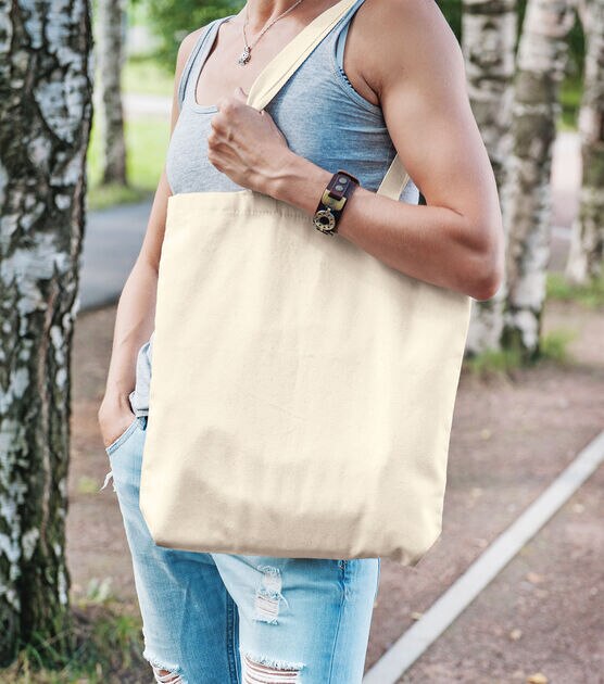 Tilda Canvas Tote Bag - Natural Colourblock