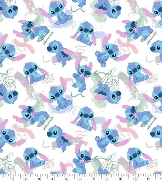 Disney Stitch Scribble Play Cotton Fabric