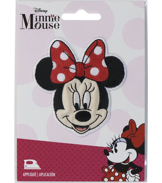 1.75x3.25 Minnie Mouse Embroidered IRON ON PATCH / Sew on Disney