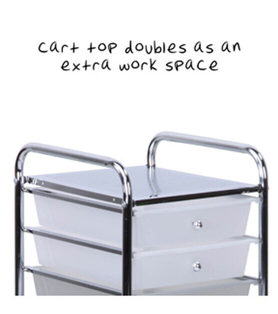 The Container Store 13 x 15 3/4 x 38 3/8 H 10-Drawer Clear Rolling Cart - Each