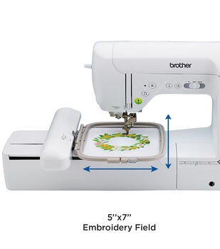 Brother PE535 Embroidery Machine, 80 Built-in Designs, 4 x 4 Hoop Area,  Large 3.2 LCD Touchscreen, USB Port, 9 Font Styles