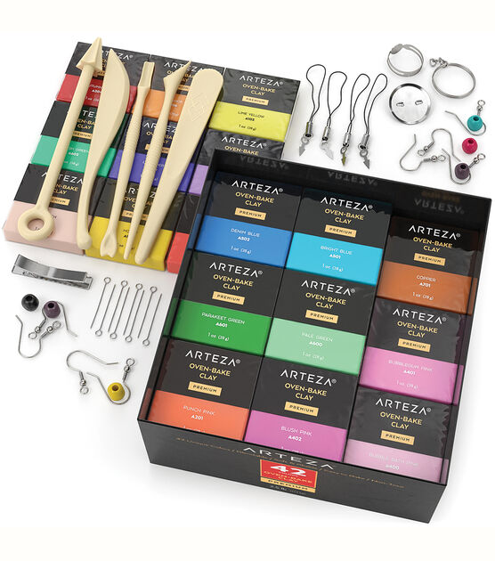 Arteza 42pc Tools & Accessories Polymer Clay Art Supply Set