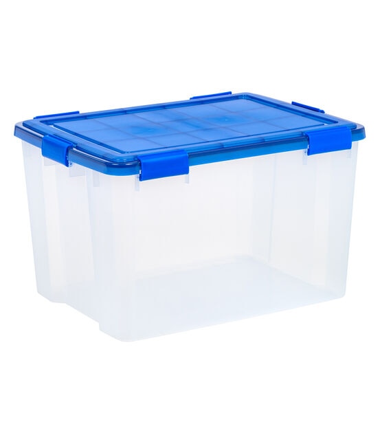 Iris 18.5 Gallon Element Resistant Plastic Storage Boxes With Lid 3pk, , hi-res, image 7
