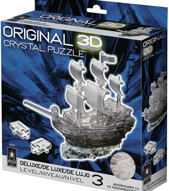 Bepuzzled 101pc 3D Licensed Crystal Pirate Ship Puzzle