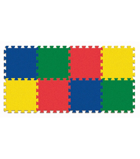 9ct Pacon Creativity Street Wonderfoam Carpet tiles, Shapes, 12x 12