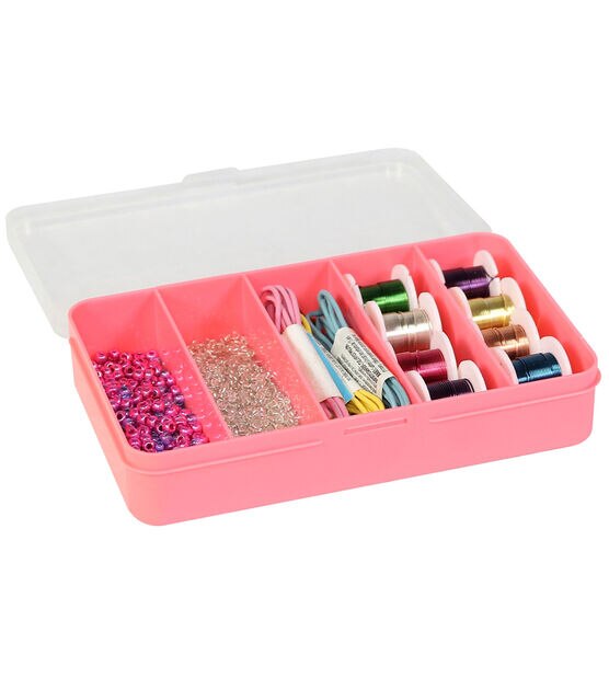 Everything Mary 6 Plastic 10 Compartment Storage Box With Clear