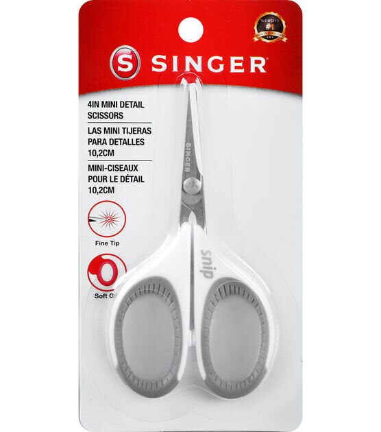 SINGER Multipurpose Scissor Set, 8.5 Inch Sewing Fabric Scissors, 6.5 Inch  Craft Scissors, and 4 Inch Mini Detail Thread Scissors with Comfort Hand  Grip, Pack of 3 