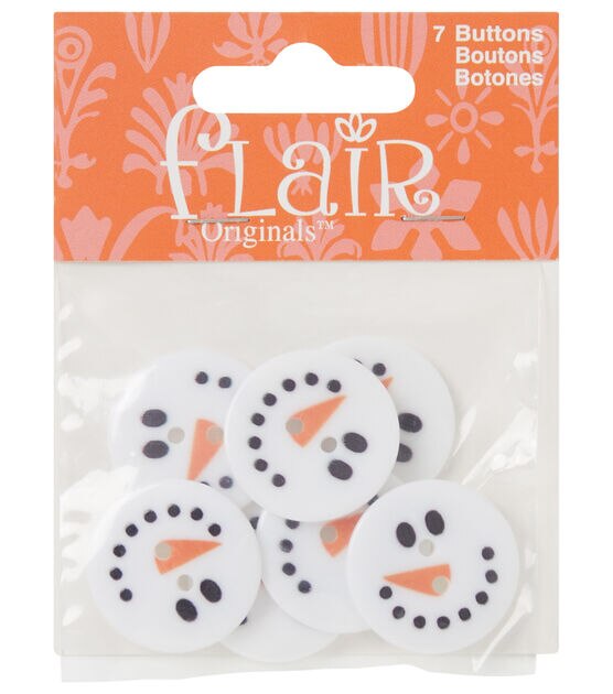 Flair Originals 1 1/4 Red Heart 2 Hole Buttons 2pk