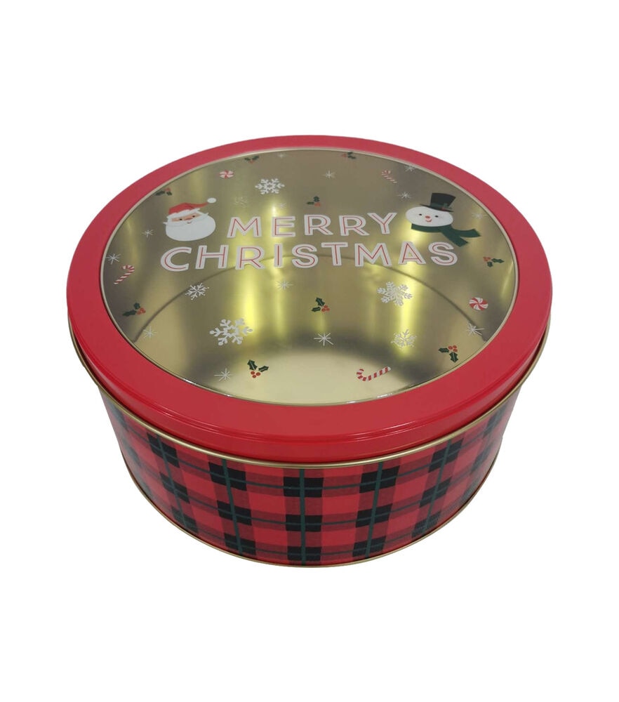 Christmas Snowman Tin With Window Lid by Place & Time