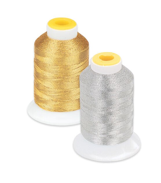 Coats & Clark 600yd Metallic 40wt Embroidery Thread, , hi-res, image 1