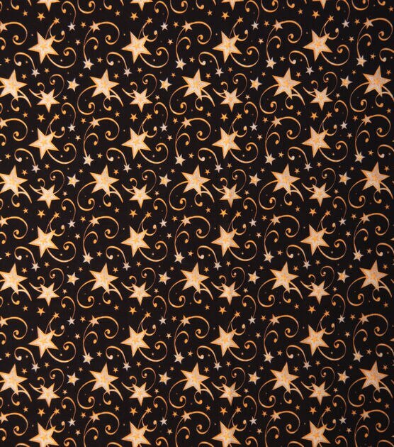 Swirls & Stars Christmas Cotton Fabric, , hi-res, image 1