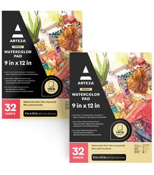 Arteza Premium Watercolor Book 5.5x5.5 3pk