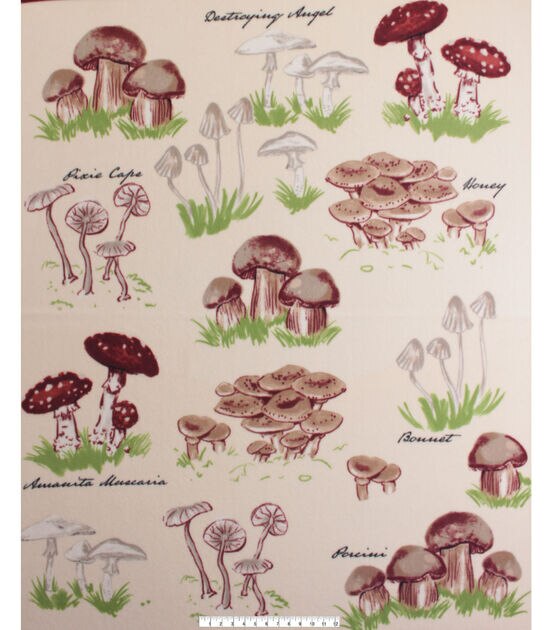 72" Wide Mushrooms No Sew Fleece Blanket, , hi-res, image 3