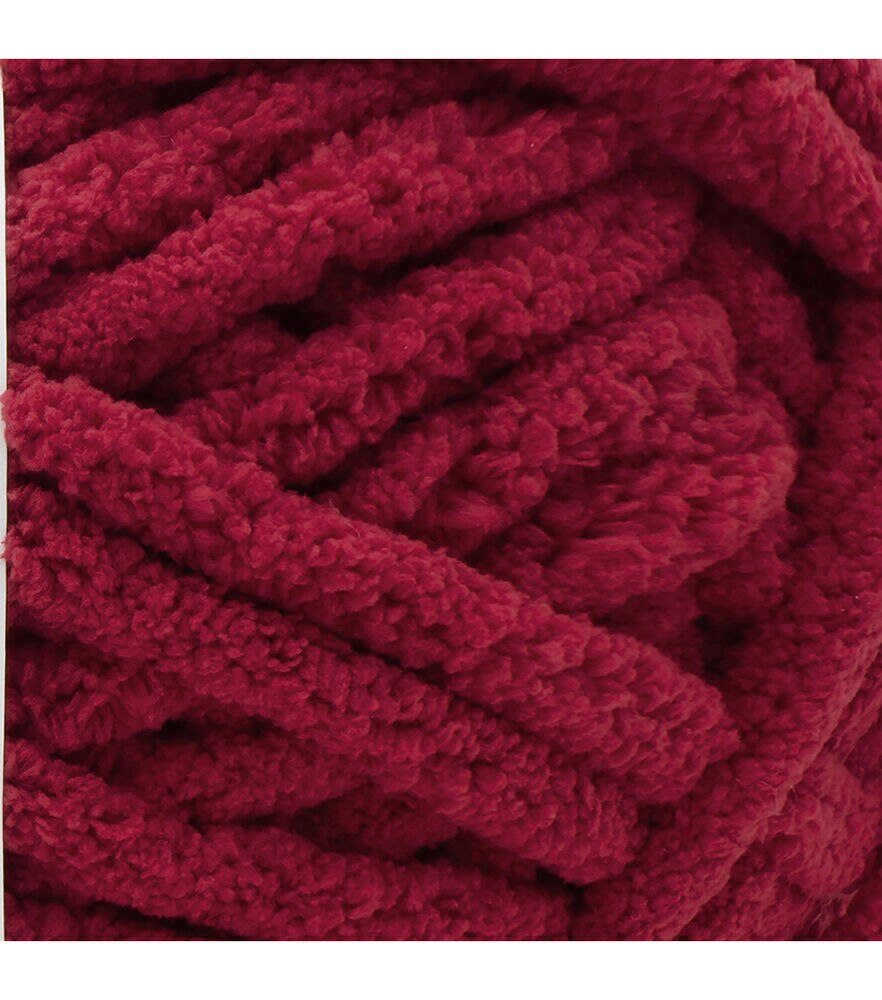 Bernat Blanket Extra 97yds Jumbo Polyester Yarn, Crimson, swatch, image 5