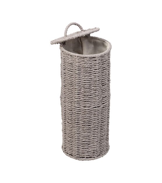 Rattan Small Cylinder Bathroom Bin/ Rattan Toilet Roll Holder