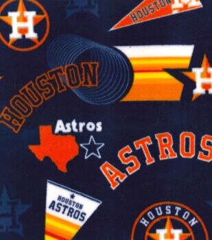 Fabric Traditions MLB Broadcloth Houston Astros Stars Orange, Quilting Fabric by The Yard