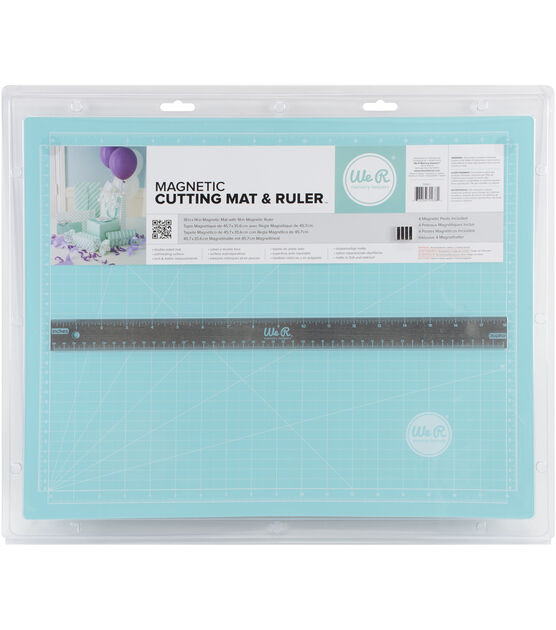 BEAUTIFUL GLASS MAT with ruler and magnets