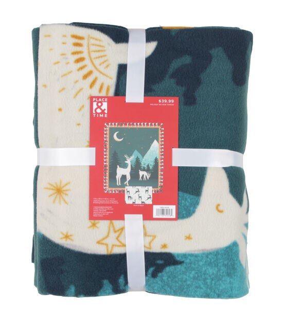 Snowflakes No Sew Fleece Blanket Kit, Winter No Sew Throw Kit, DIY