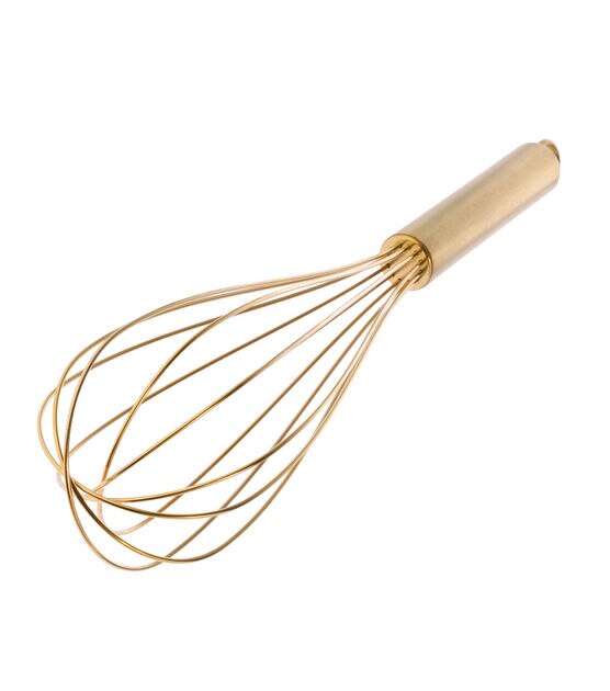 11" Gold Stainless Steel Whisk by STIR, , hi-res, image 2