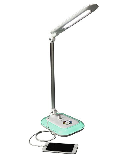 OttLite LED Desk Lamp With USB & Color Changing Base