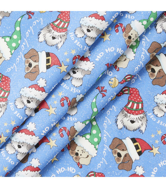 Fabric Traditions Glitter Dogs Christmas Cotton Fabric