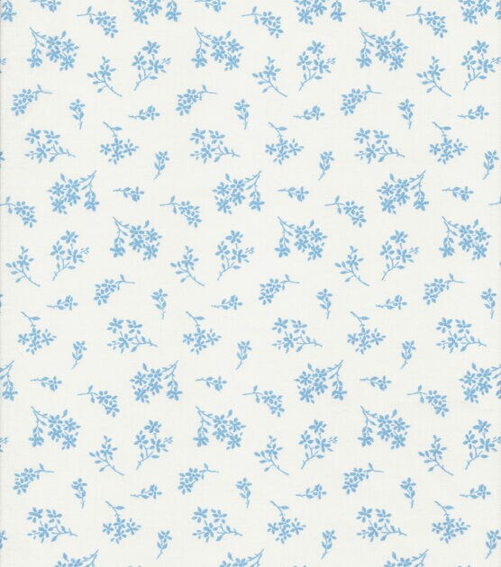 Quilter's Showcase Cotton Fabric Alaskan Blue Tossed Ditsy Floral | JOANN