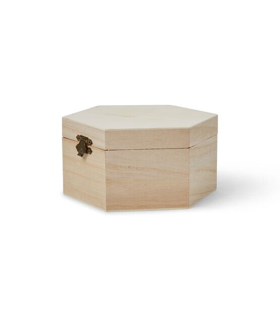 Hexagon Bread Box with Removable Lid in Urban Wood – Alabama Sawyer