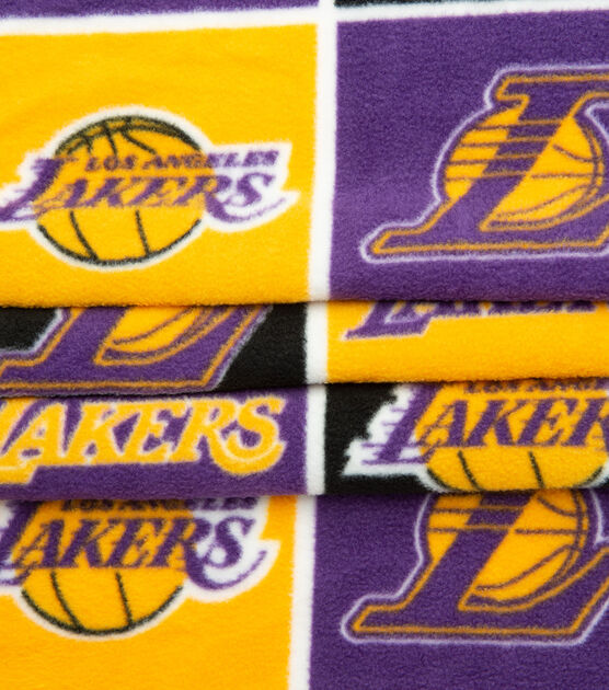 NBA Los Angeles Lakers Camo Cotton Fabric (2 Yards Min.) - Team Cotton Fabric - Fabric