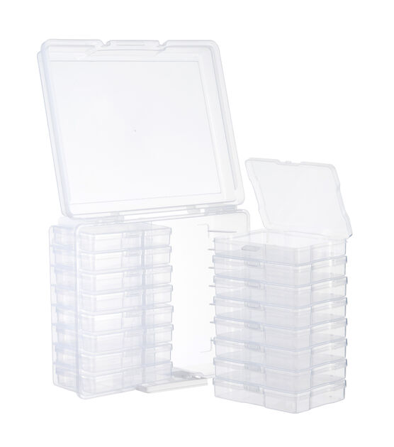 Small Plastic Storage Bins, 4 x 6.5 x 3