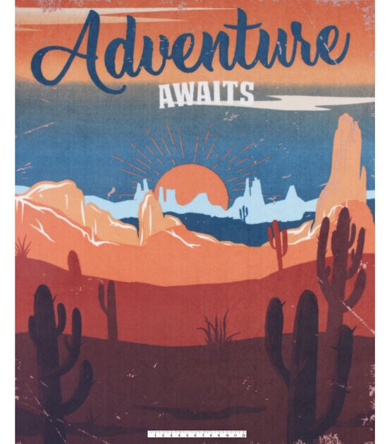 72" Wide Adventure Awaits No Sew Fleece Blanket, , hi-res, image 3