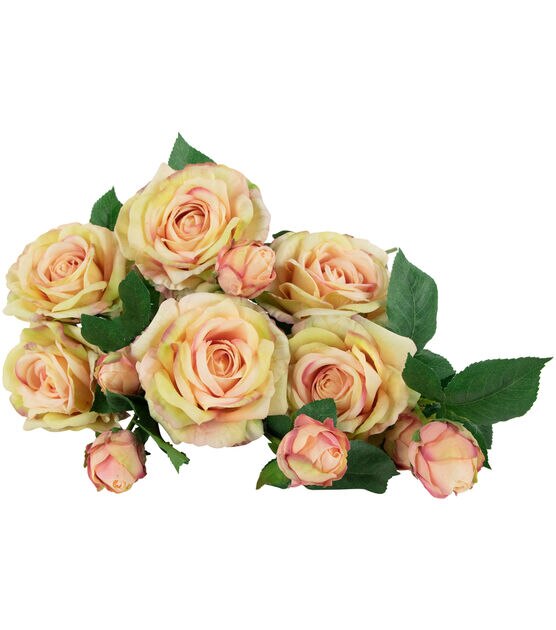 Northlight Real Touch Yellow Artificial Rose Stems, Set of 6 - 19