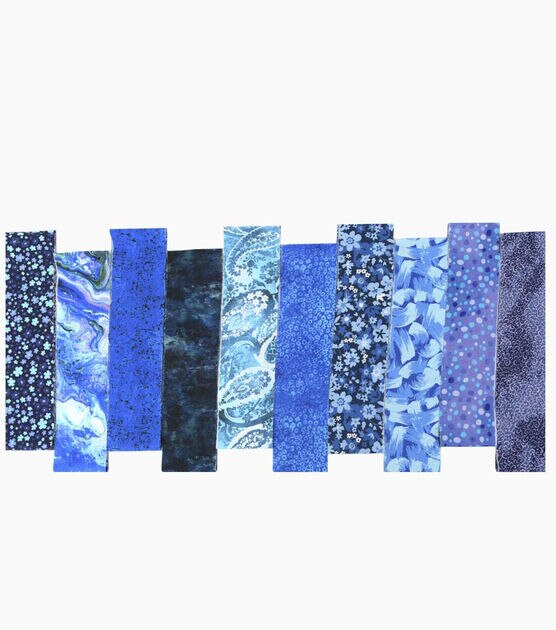 2.5" x 42" Blue Blender Cotton Fabric Roll 20ct by Keepsake Calico, , hi-res, image 2