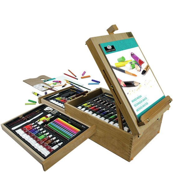 Art 101 Budding Artist Pop-Up Easel 150 Piece Doodle and Color Art