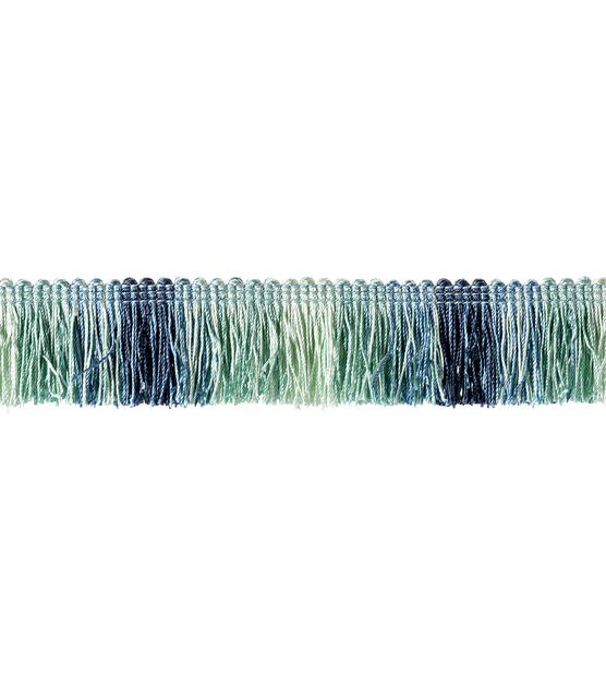 Tonal Blue Brush Fringe Trim 1.5" x 6yds, , hi-res, image 2
