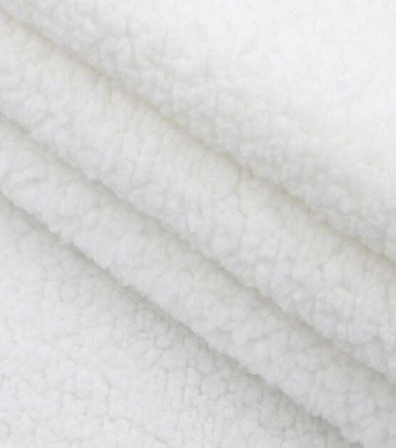 Luxury Faux Sherpa Fur Fabric 58-Ivory