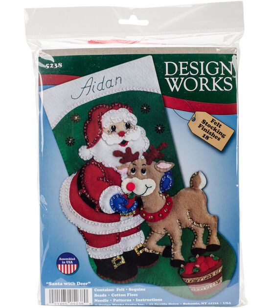 Design Works 3 x 4 Christmas Kittens Felt Ornament Kit 13ct