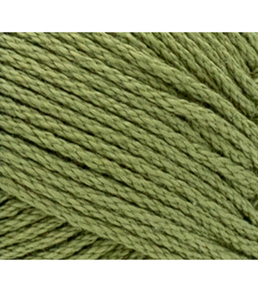 Lion Brand 24/7 Cotton 186yds Worsted Cotton Yarn, Bayleaf, swatch, image 10