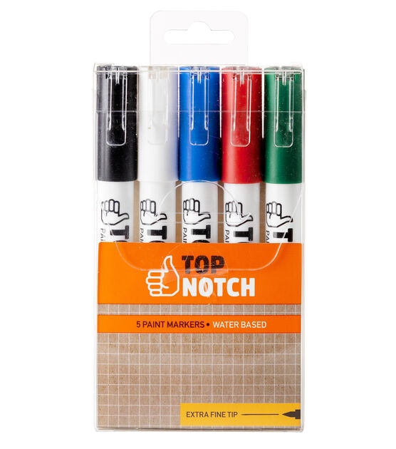 5ct Medium Tip Water Based Ceramic Paint Markers by Top Notch