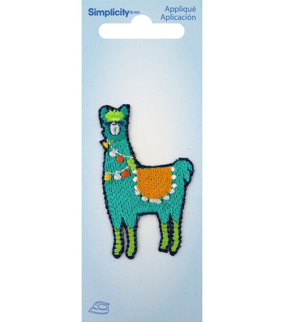 Simplicity 2 Embroidered Llama Iron On Patch