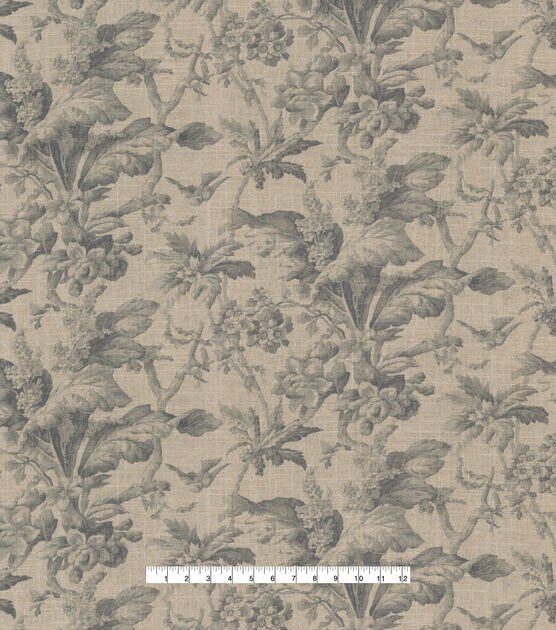 Belle of the Ball by P/Kaufmann, Blue / Brown, Home Decor Fabric, Light  Upholstery / Drapery, Linen-like, 54 Wide