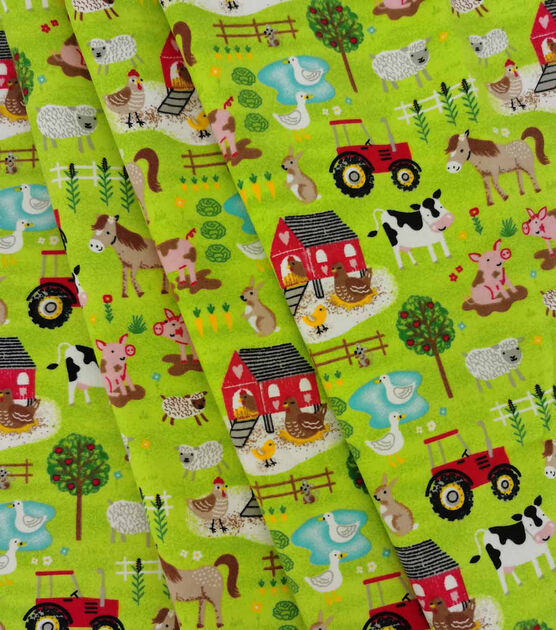 Farm Animals Super Snuggle Flannel Fabric, , hi-res, image 2