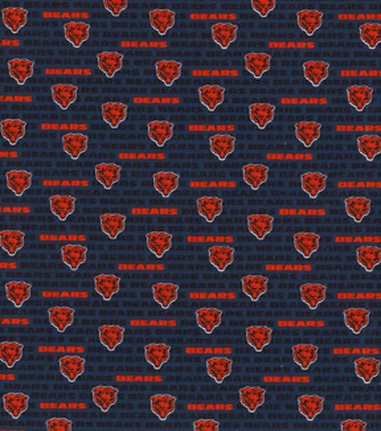 NFL Dark Blue Chicago Bears Cotton Duck Canvas